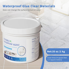 Xmntdo invisible waterproof agent on vertical wall seals small cracks with a clear finish