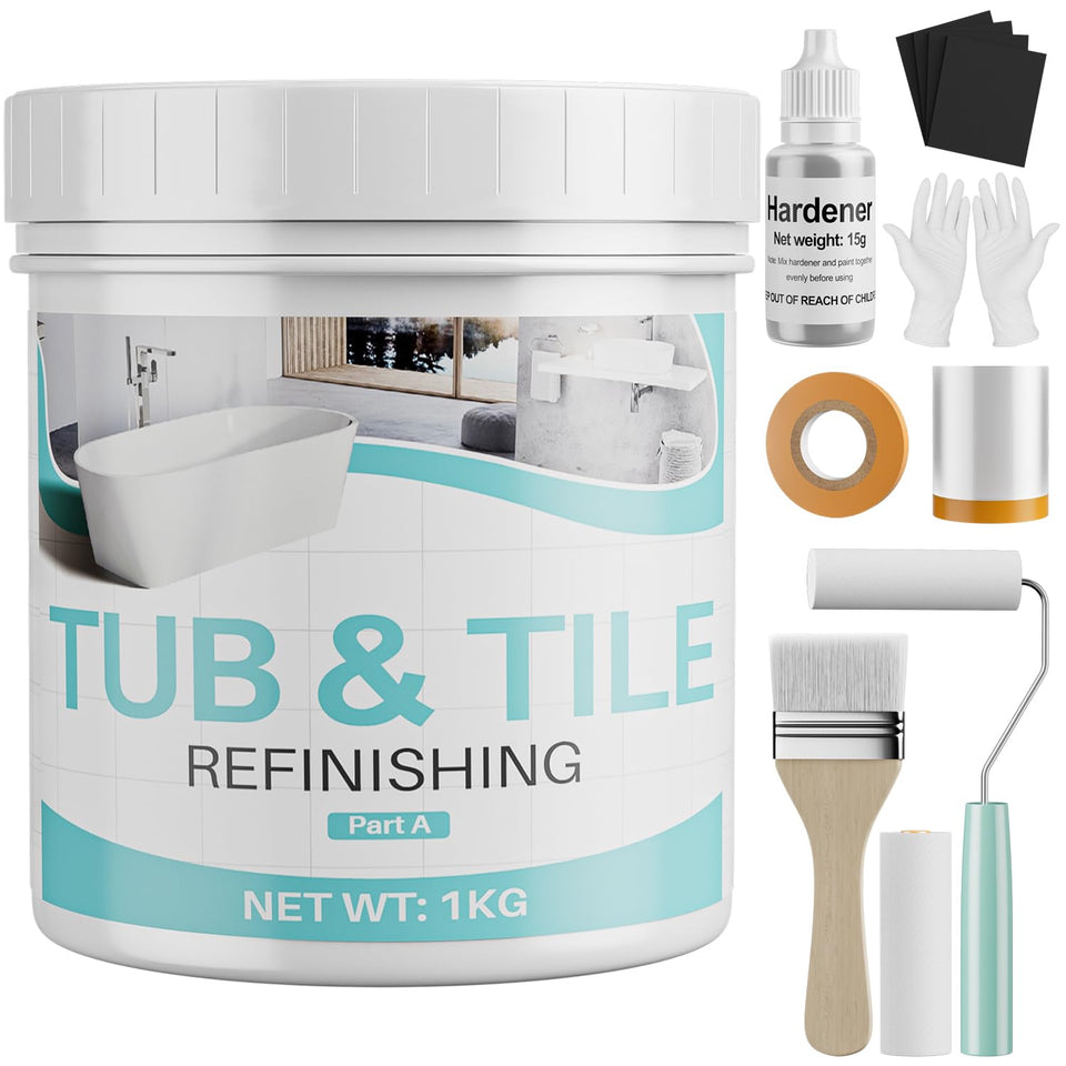 Xmntdo tile paint kit complete set for DIY bathroom and kitchen refinishing