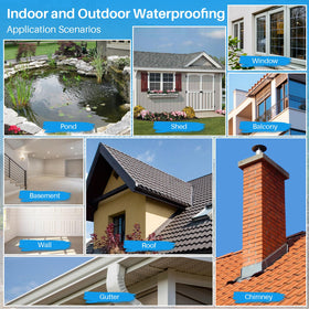 Xmntdo waterproof sealant coverage area illustration showing surface protection