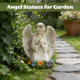 Xmoyaas weatherproof outdoor angel statue withstands harsh conditions
