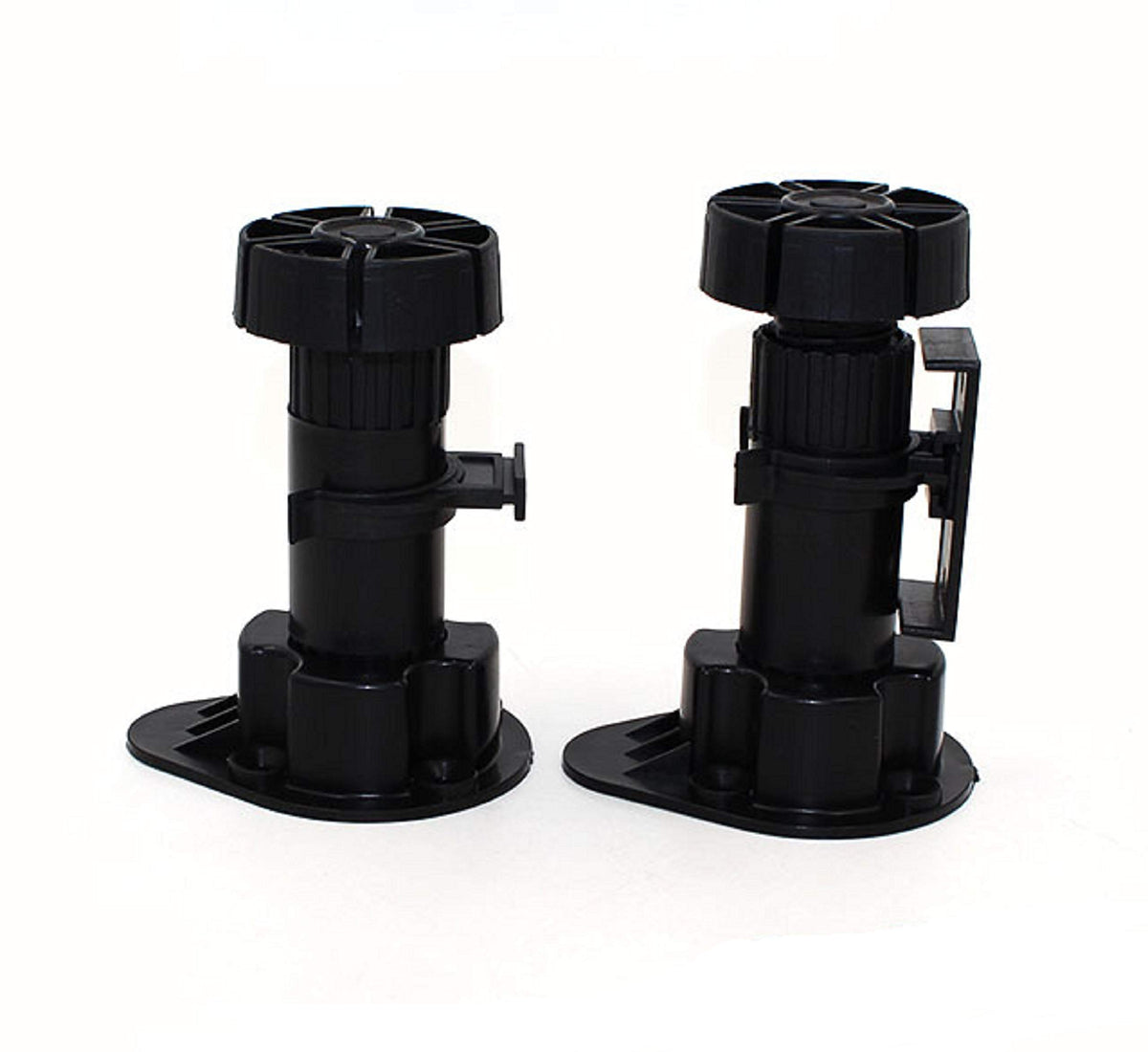 Durable cabinet leveler with 330 lbs per leg for stability.