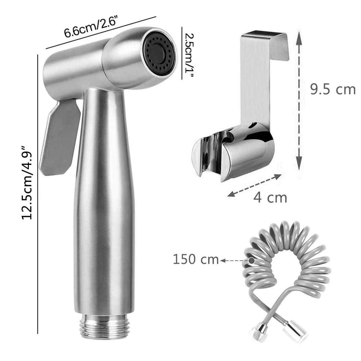 Xocome 59-inch hose extended showing flexible reach for hard-to-clean areas
