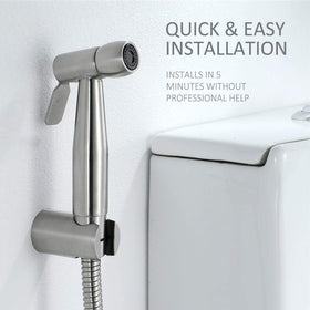 Xocome easy-installation guide illustrating a quick bathroom upgrade