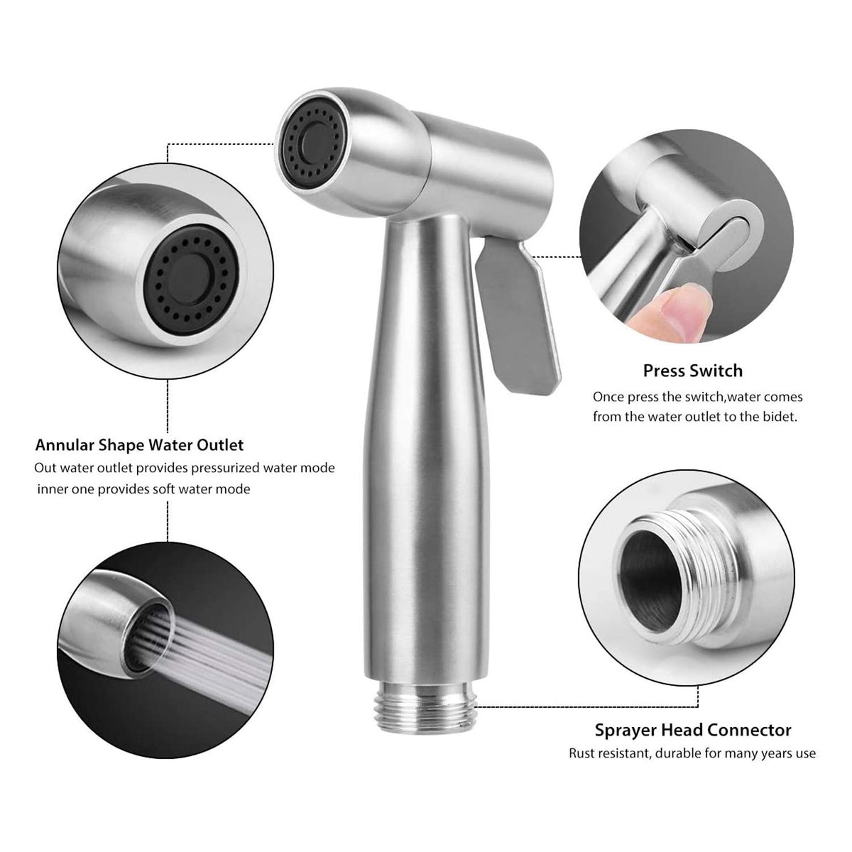 Xocome spray holder mounted on bathroom wall for convenient access