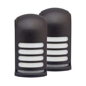 Xodus Innovations BL776 deck light bronze on stairs, providing safer nighttime entry.