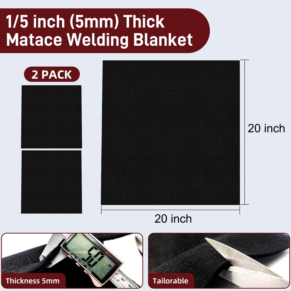 XOHUYD 20x20 inch blanket tailorable to task size
