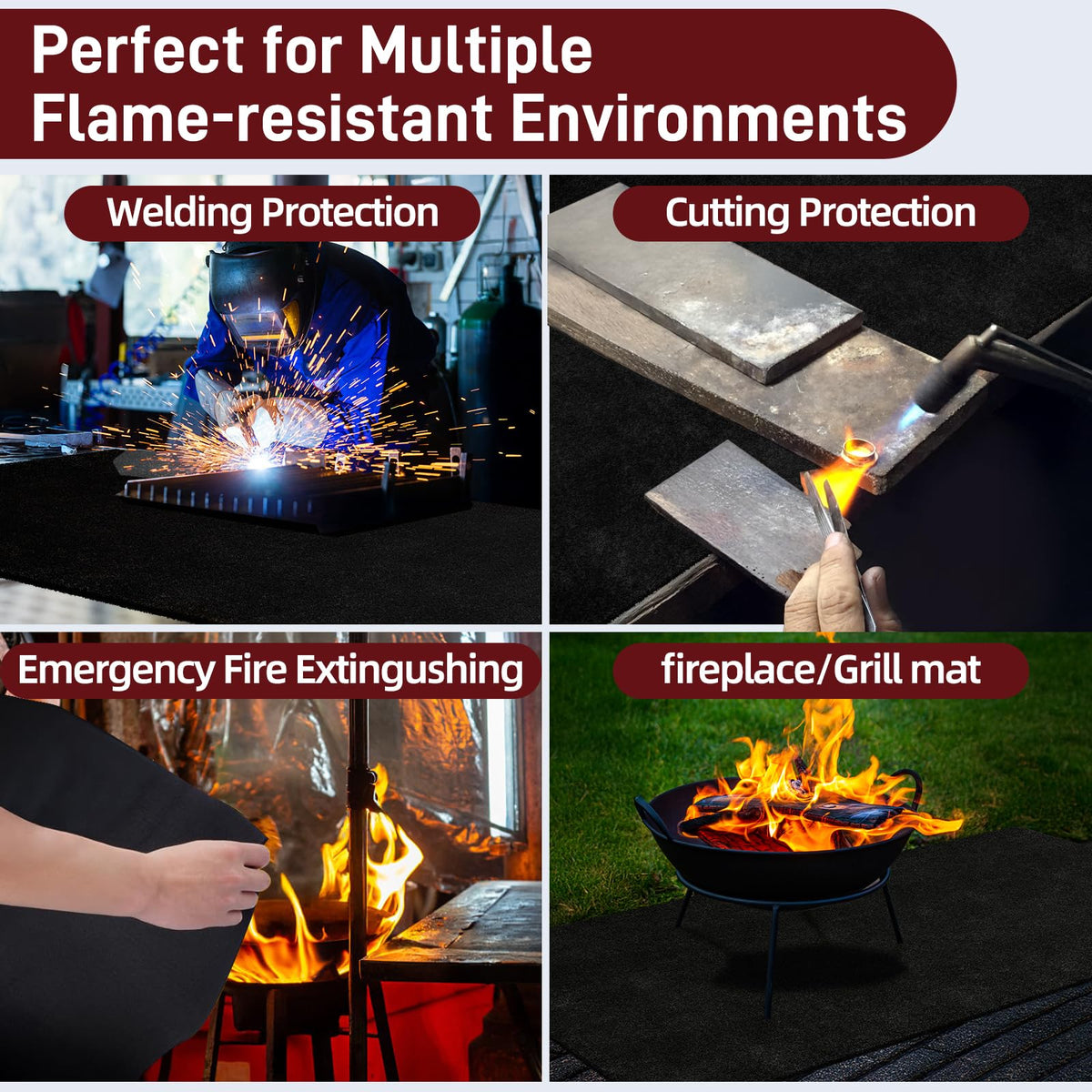 XOHUYD lightweight flexible welding blanket for quick transport