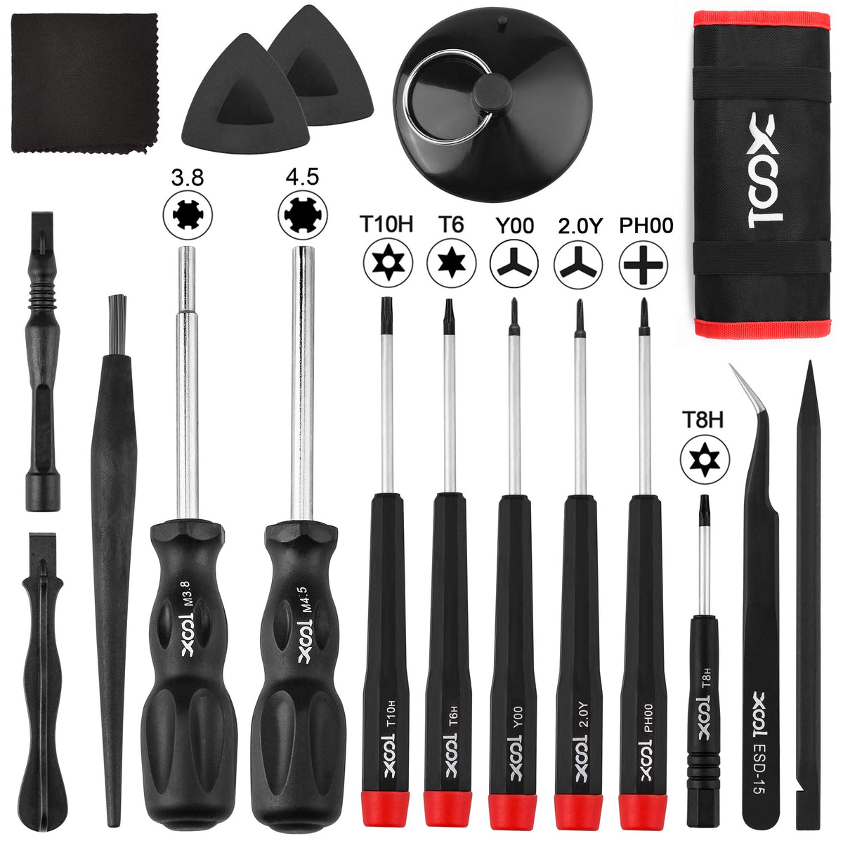 XOOL 17-in-1 gamebit set close-up with durable bits for precise repairs
