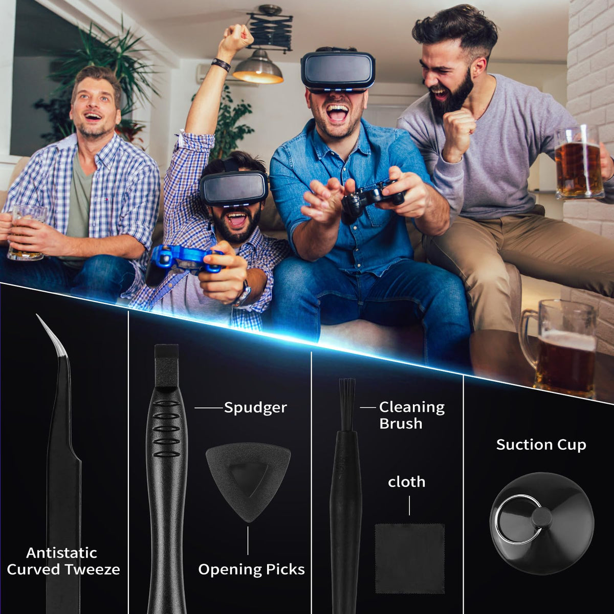 XOOL all-in-one repair kit contents for consoles