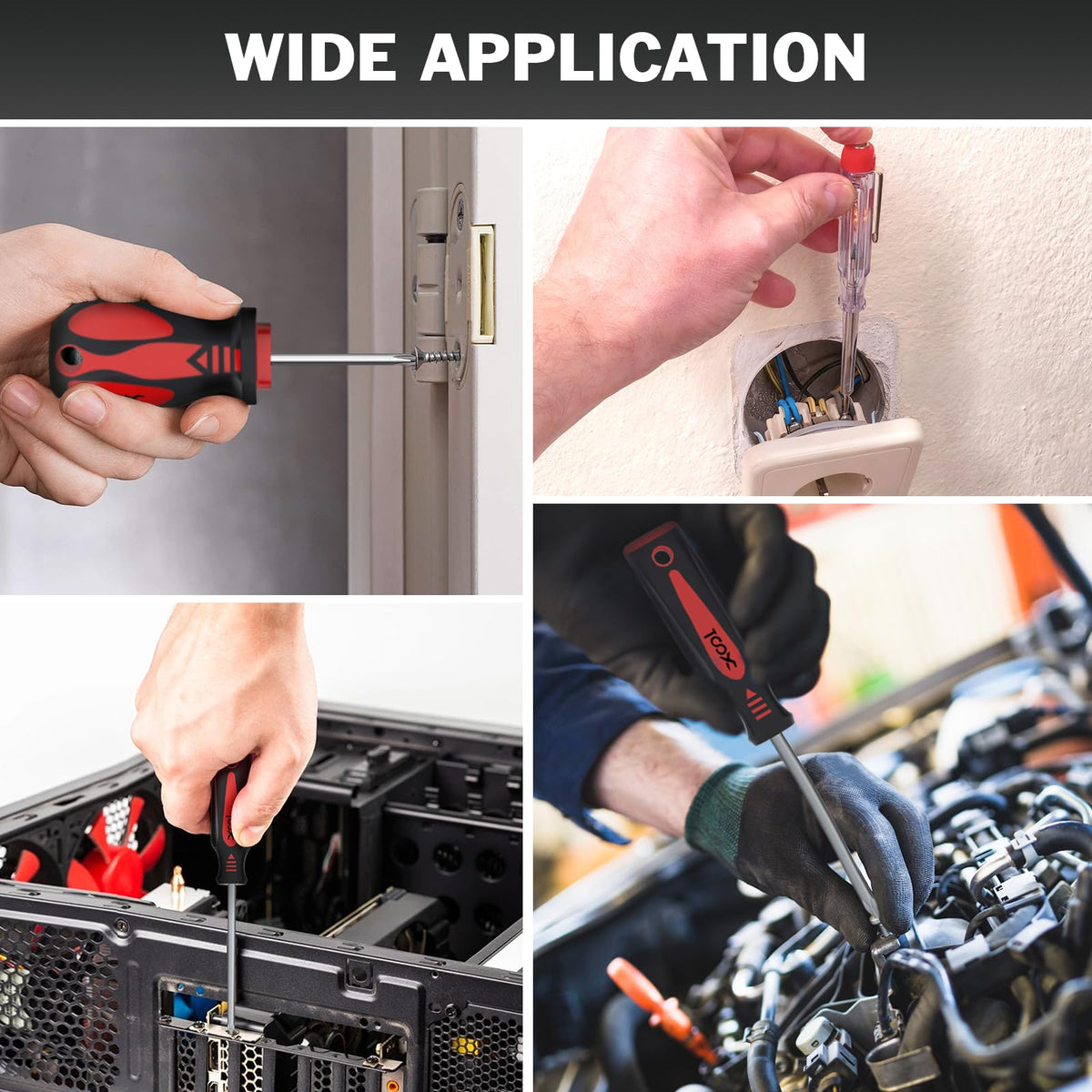 XOOL Phillips and slotted tips layout for versatile repairs.