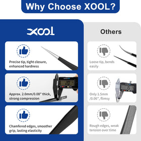 XOOL protective-tip-covers safeguard tips when not in use.