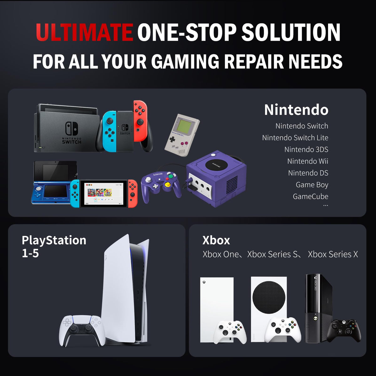 XOOL Switch Joy-Con repair tools organized for quick fixes