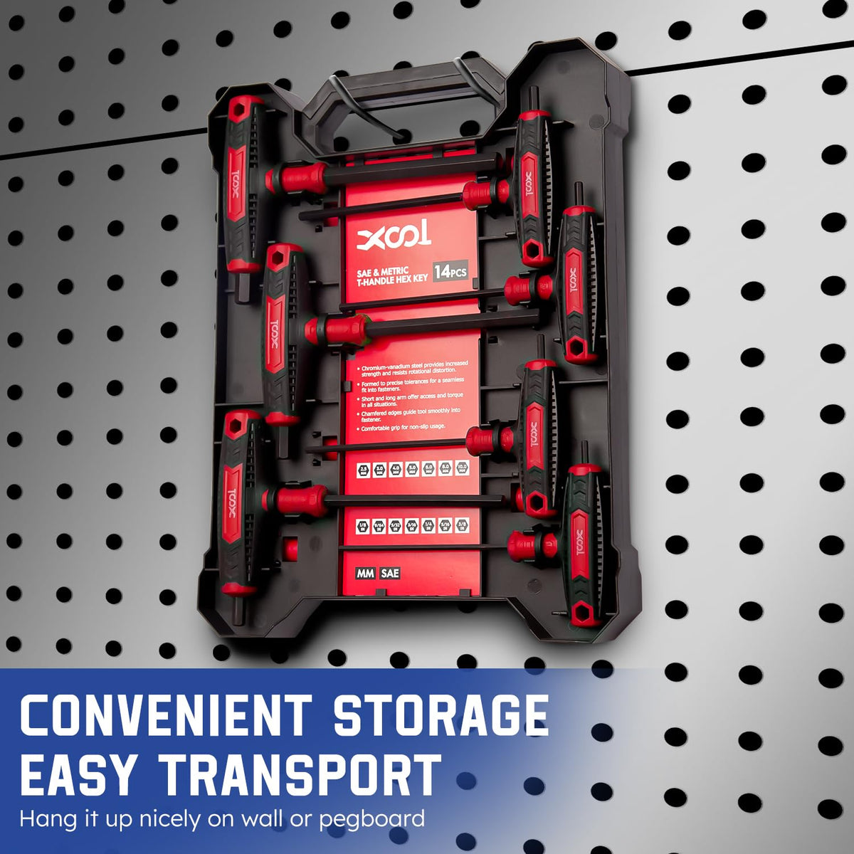 XOOL compact storage case keeps wrenches secure.
