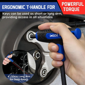 XOOL long-arm hex wrenches for extended reach in tight spaces.
