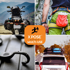 Xpose Safety bungee cords color-coded by length for quick size selection.
