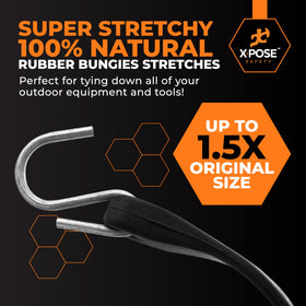 Xpose Safety heavy-duty cords secure motorcycle and tarp covers.