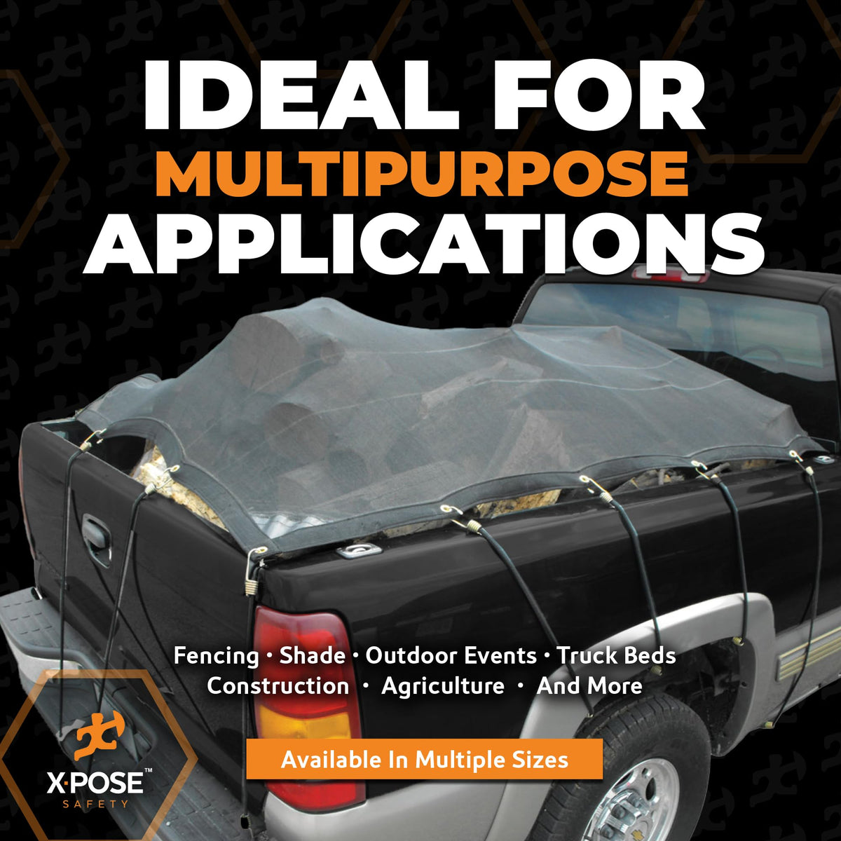 Xpose Safety mesh tarp fence protection and outdoor shelter solutions.