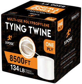 Xpose Safety polypropylene twine, 1 ply white, ideal for outdoor tying and high abrasion resistance.