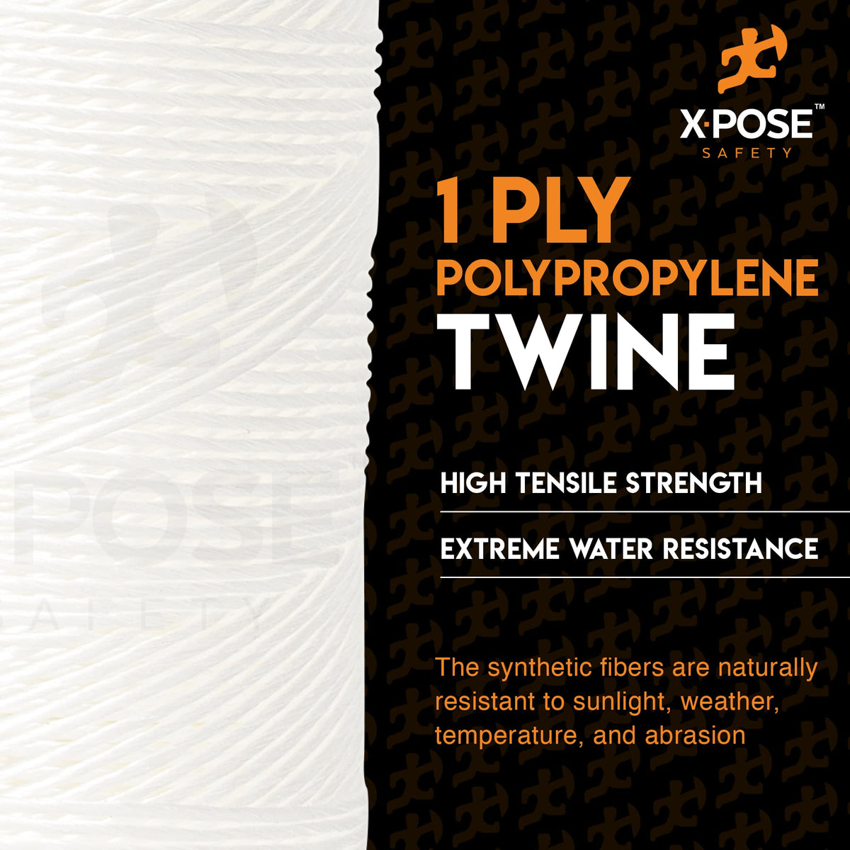 Xpose Safety heavy-duty string for bundling, packaging, and DIY projects, dispensing from the box.