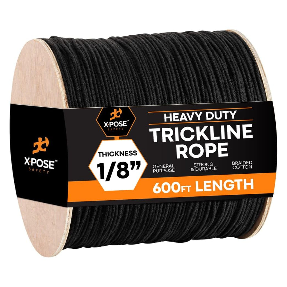 Xpose Safety Trickline Rope on a spool for long, tidy storage.