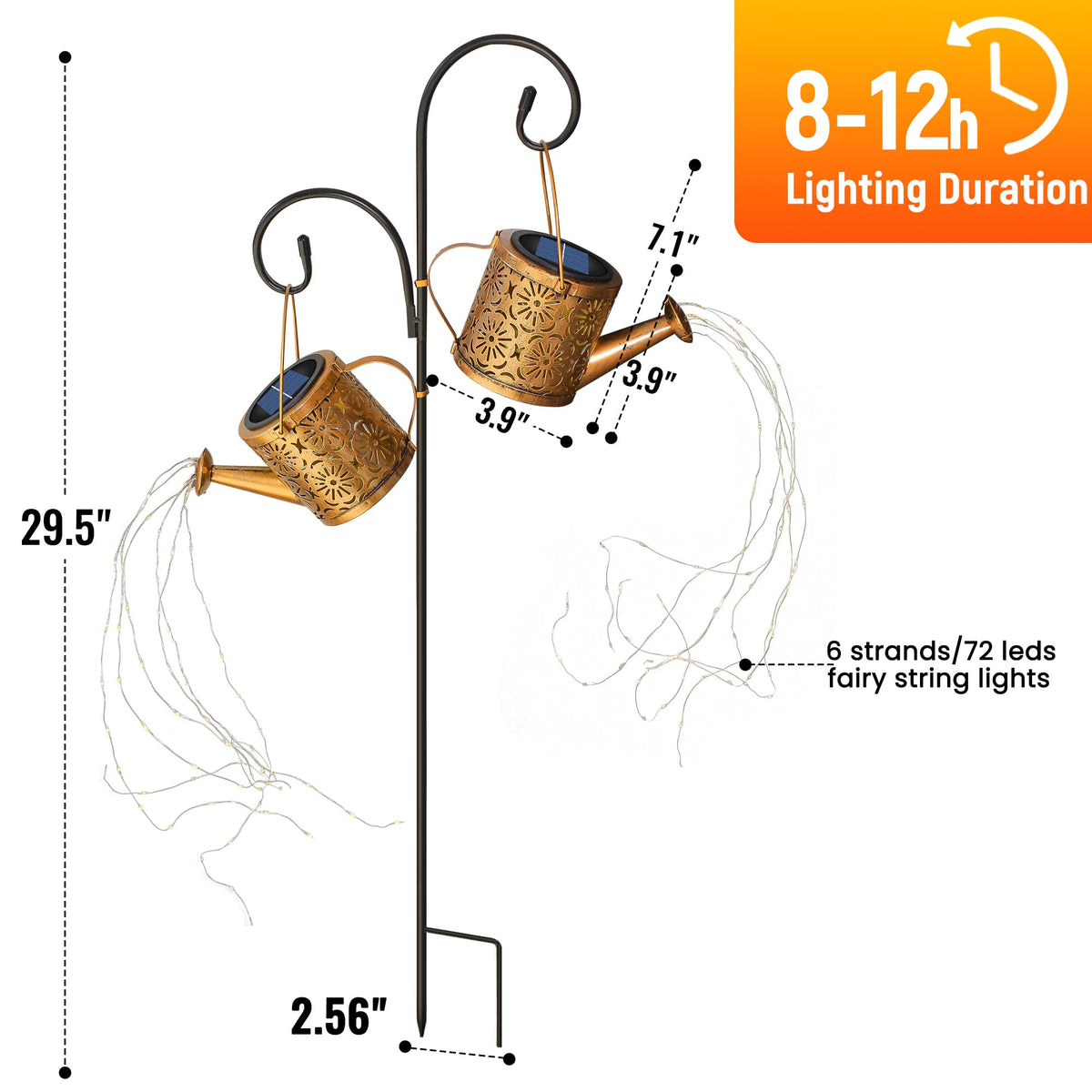 X-PREK watering can light features waterproof, rust-resistant construction