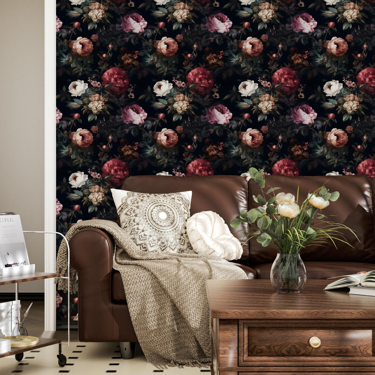 XRUIBZI waterproof self-adhesive wallpaper cleans easily with a damp cloth.