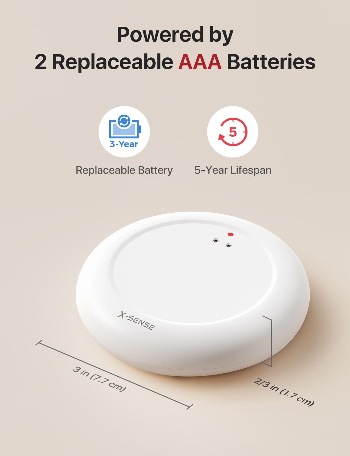 X-Sense base station alarm indicator highlights the loud alerts.