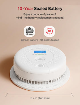 X-Sense SC01 CO readings indicating indoor air levels