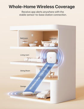 X-Sense wireless link reaches outbuildings for distant placement.