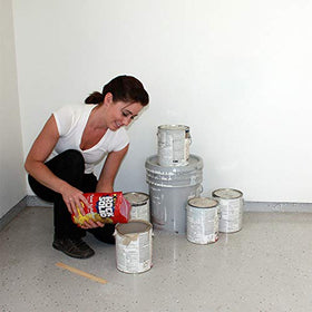 Xsorb solidified paint chunks show safe disposal after project.