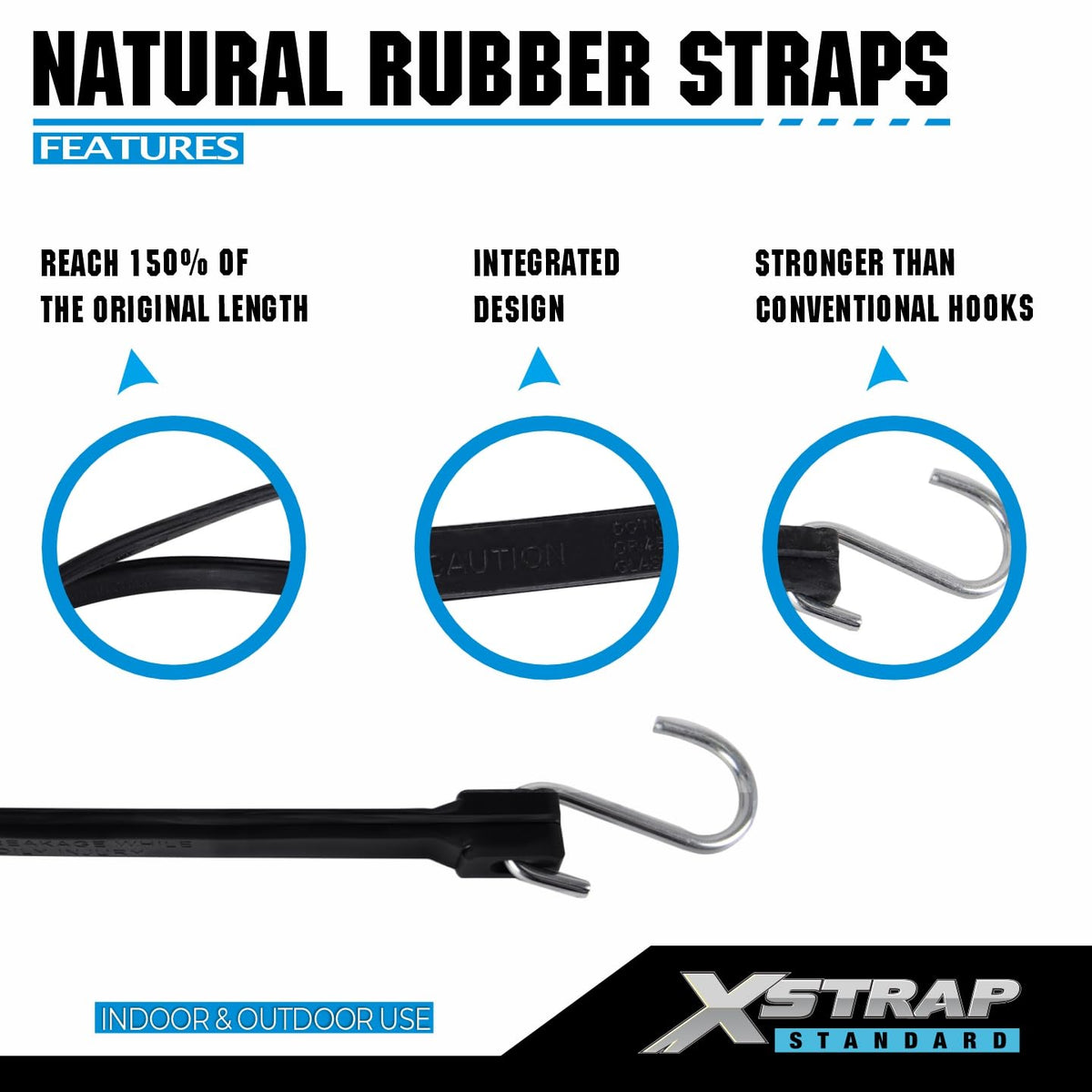 XSTRAP STANDARD rust-resistant S-hooks prevent slipping during fastening