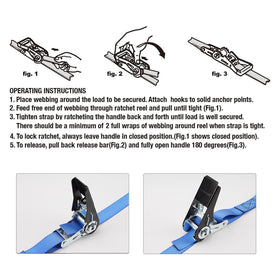 XSTRAP STANDARD 900lb break strength supports heavy-duty securing needs.