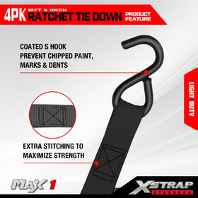 XSTRAP STANDARD bonus mesh tuck net helps contain loose items.