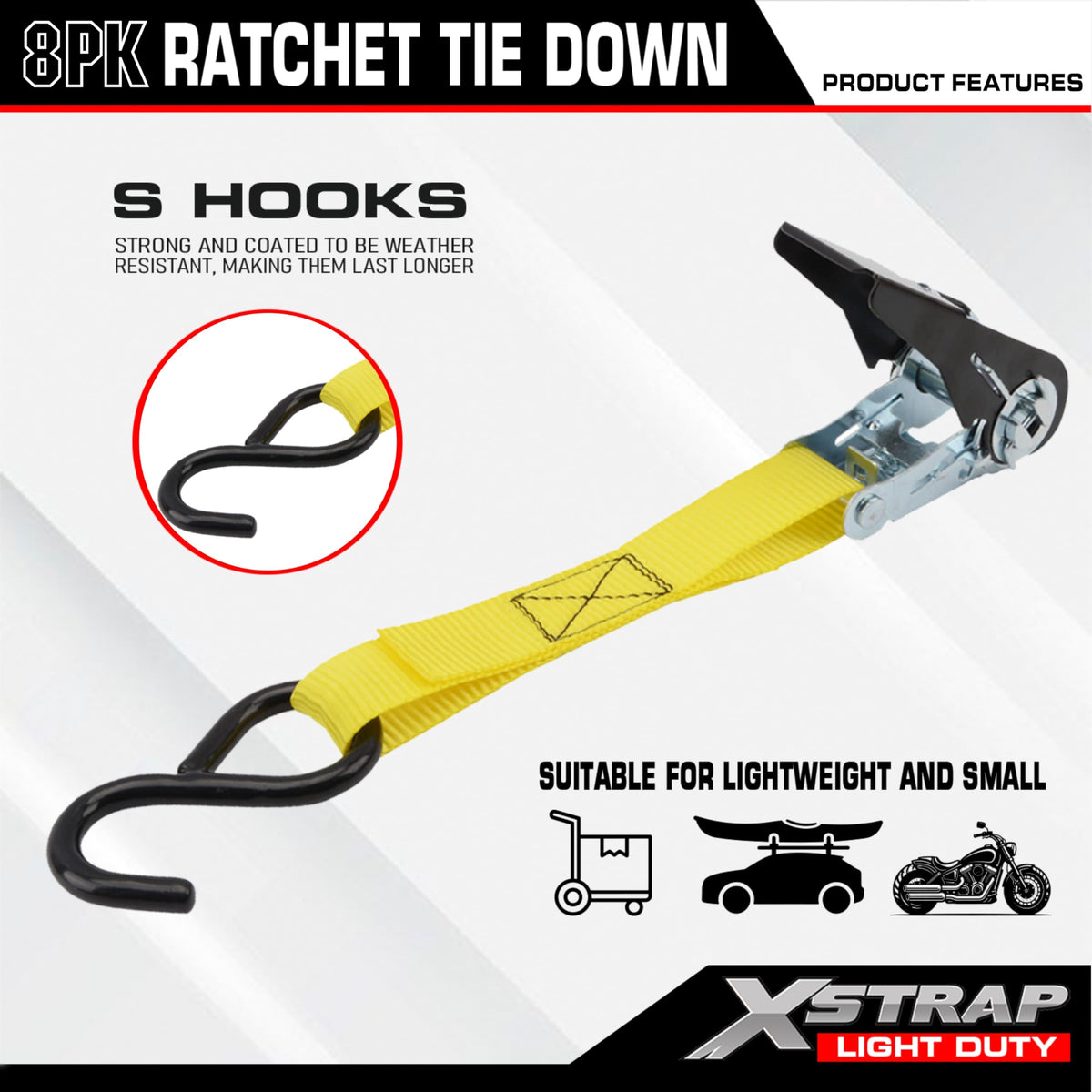 XSTRAP STANDARD straps on car roof rack ensuring secure transport