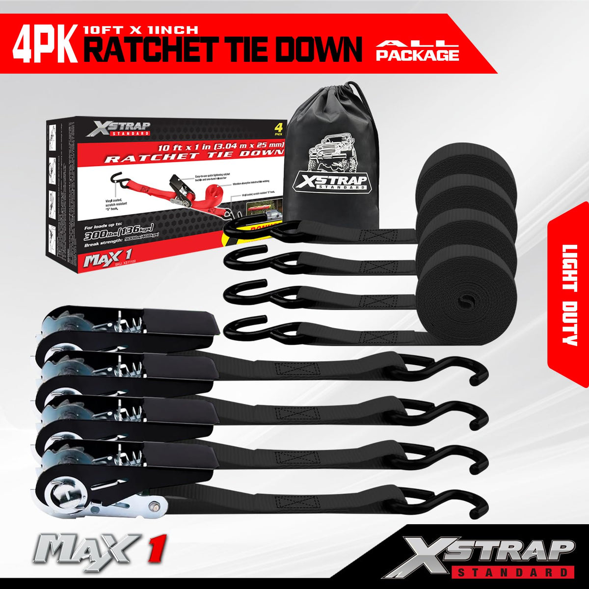 XSTRAP STANDARD versatile for UTV, ATV, pickup, and truck cargo.