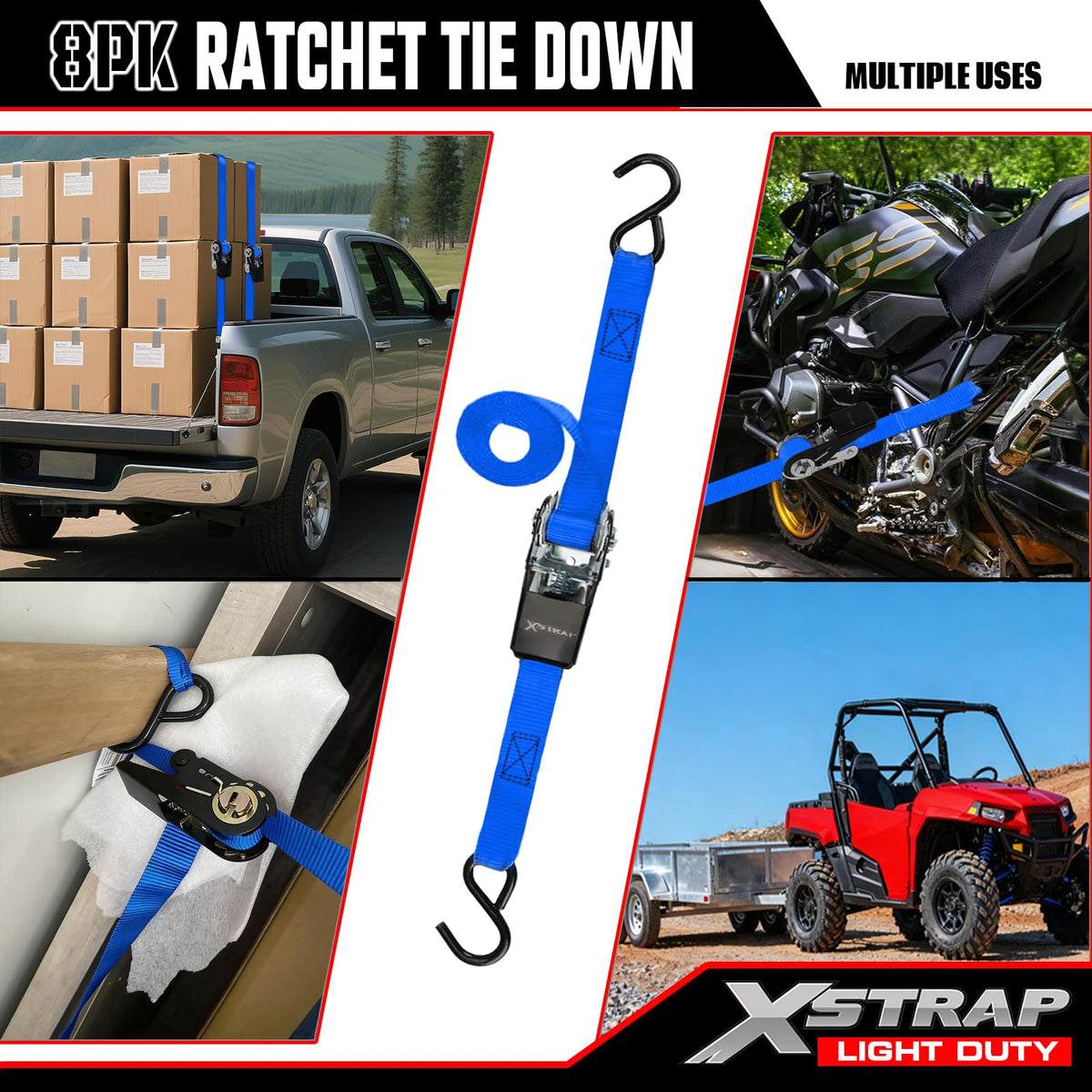 XSTRAP STANDARD coated hooks protect surfaces during cargo securing tasks.