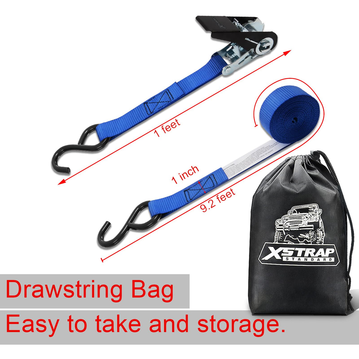 XSTRAP STANDARD drawstring storage bag keeps straps organized after use.