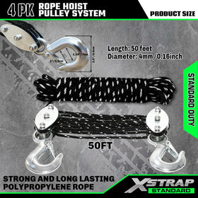 XSTRAP STANDARD metal wheels with bearing reduce lifting effort.