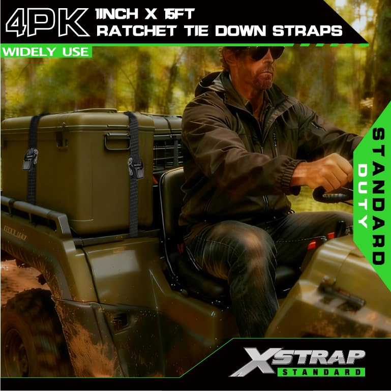 XSTRAP STANDARD securing a motorcycle with durable tie-downs.
