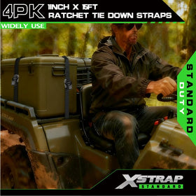 XSTRAP STANDARD securing a motorcycle with durable tie-downs.
