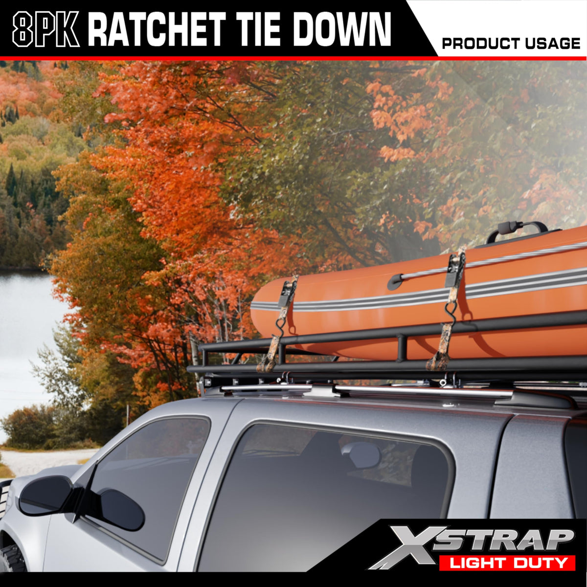 XSTRAP STANDARD camouflage2 roof rack use for secure car cargo