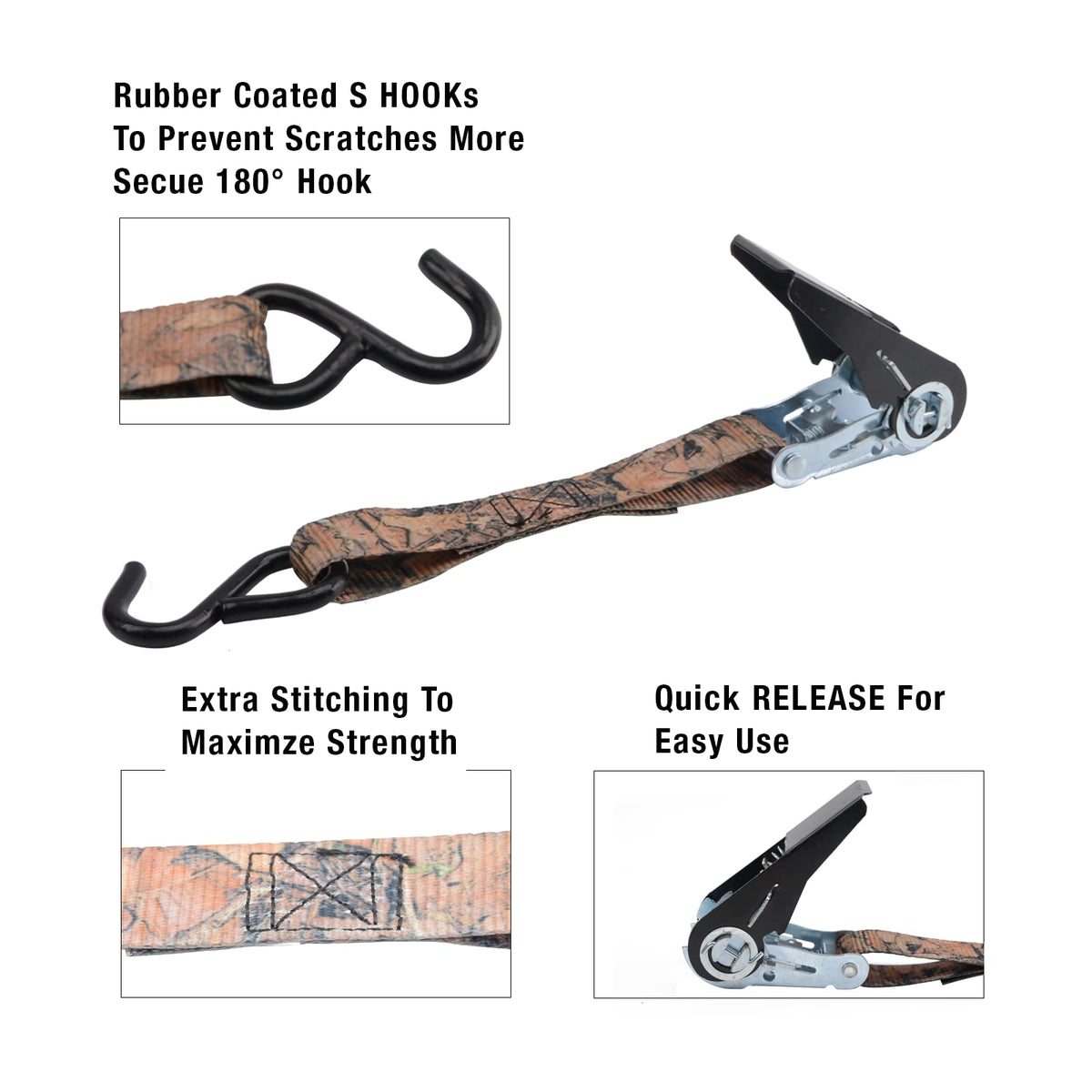 XSTRAP STANDARD 8-pack 10ft straps for motorcycles and ATVs.