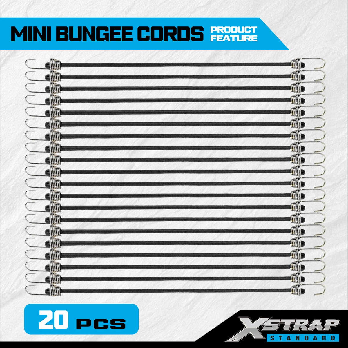 XSTRAP STANDARD rubber-tipped hooks prevent scratching on delicate surfaces.