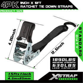 XSTRAP STANDARD straps securing a load on a truck for road transport.