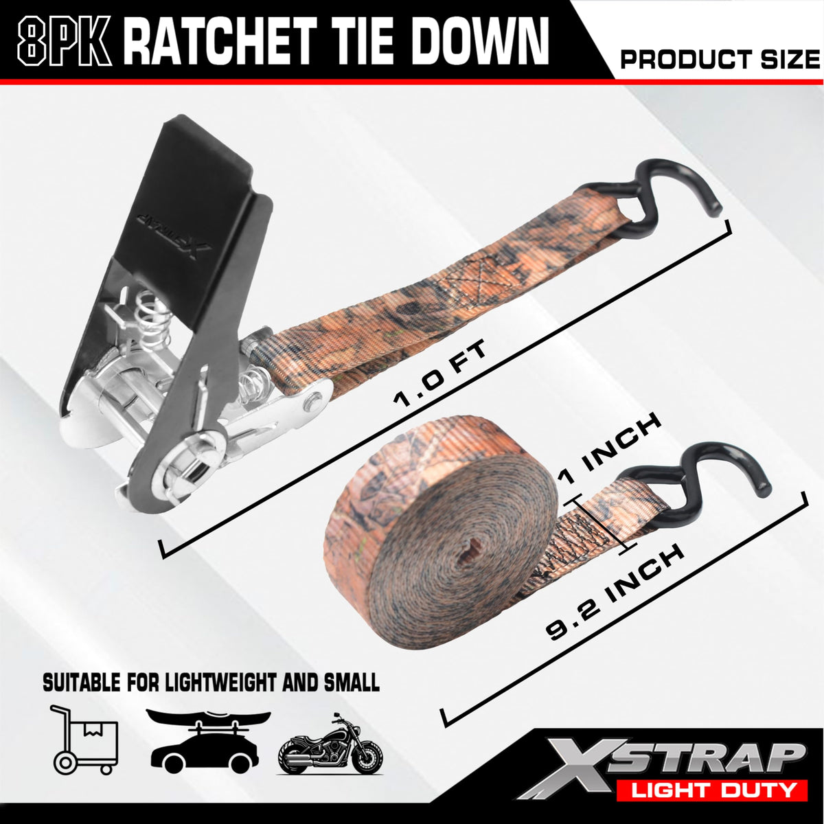 XSTRAP STANDARD camouflage2 secures loads on trailers and trucks