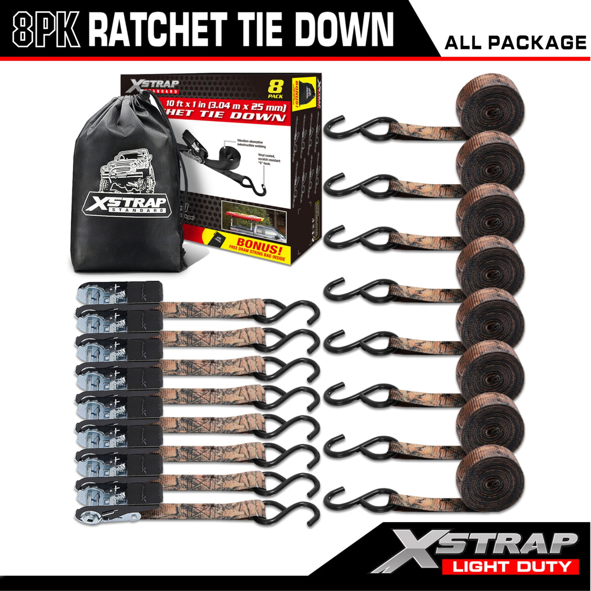 XSTRAP STANDARD camouflage2 10 ft strap length for diverse setups