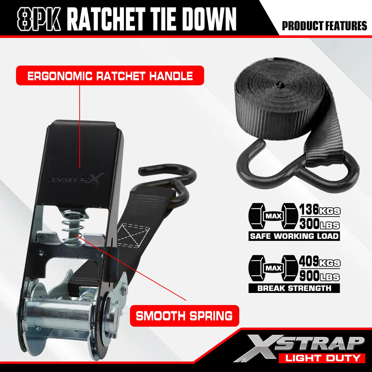 XSTRAP STANDARD 10ft strap ideal for large and small items