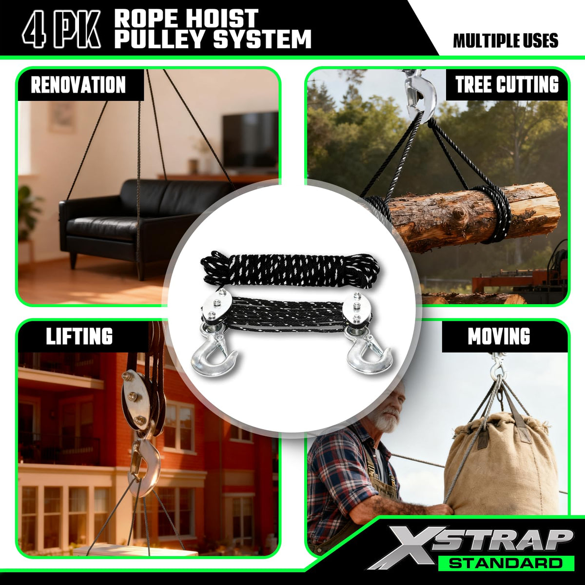 XSTRAP STANDARD zinc-plated housing highlighting corrosion resistance.