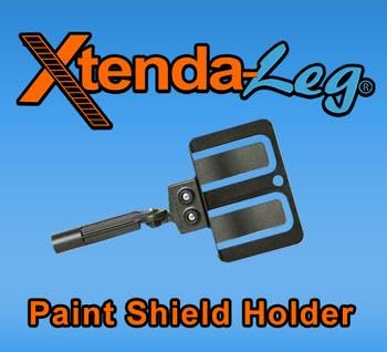 Xtenda-Leg Paint Shield Holder demonstrates 1-second angle adjustment for control
