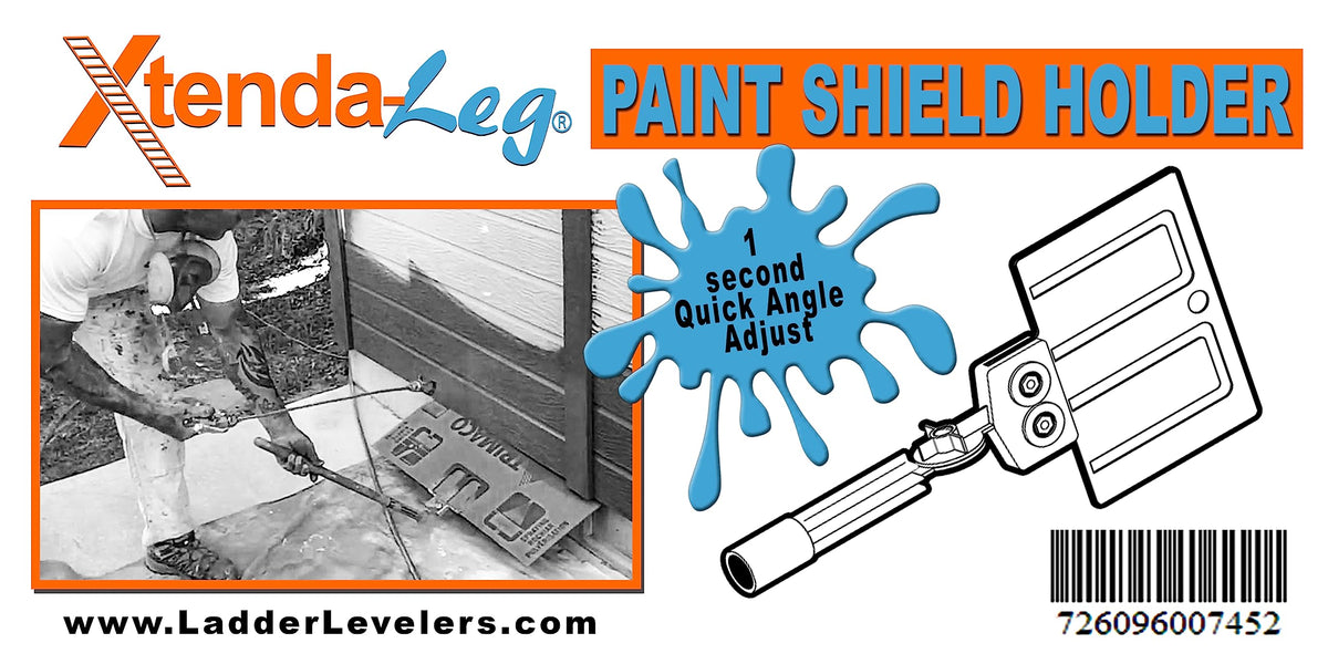 Xtenda-Leg Paint Shield Holder shields spray during precise painting